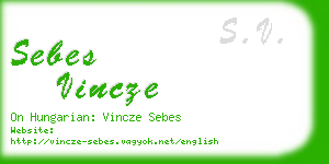 sebes vincze business card